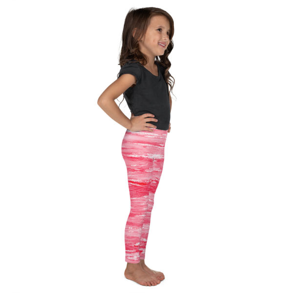 Red Strokes -Kid's Leggings - Image 3