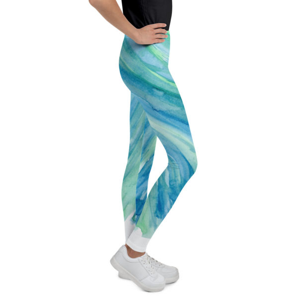 Blue & Green - Youth Leggings - Image 3