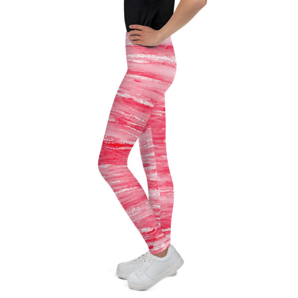 Red Strokes - Youth Leggings - Image 2