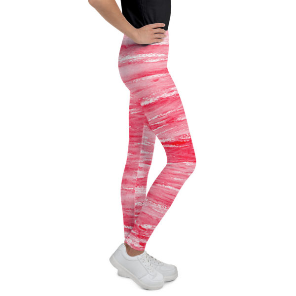 Red Strokes - Youth Leggings - Image 3