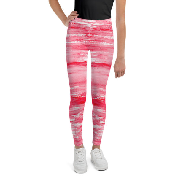 Red Strokes - Youth Leggings - Image 4