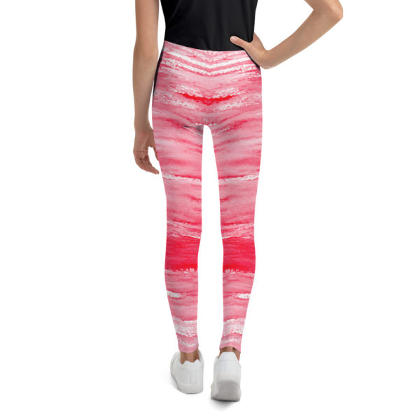 Red Strokes - Youth Leggings - Image 5