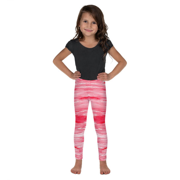 Red Strokes -Kid's Leggings - Image 4