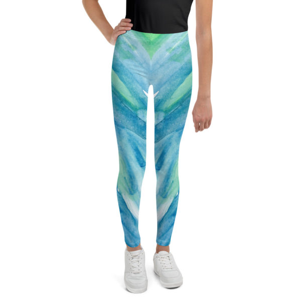 Blue & Green - Youth Leggings - Image 4