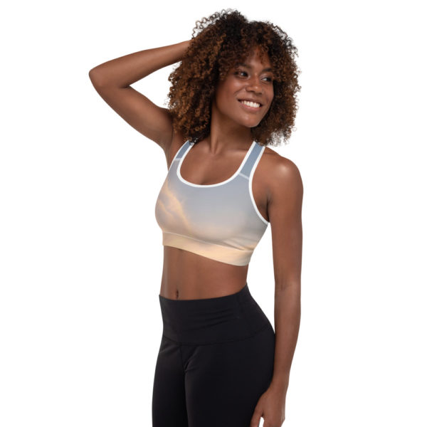 Sunset Angel - Padded Sports Bra - Image 2
