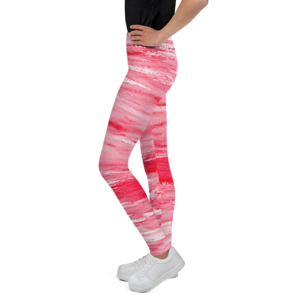 Red Strokes - Youth Leggings - Image 6