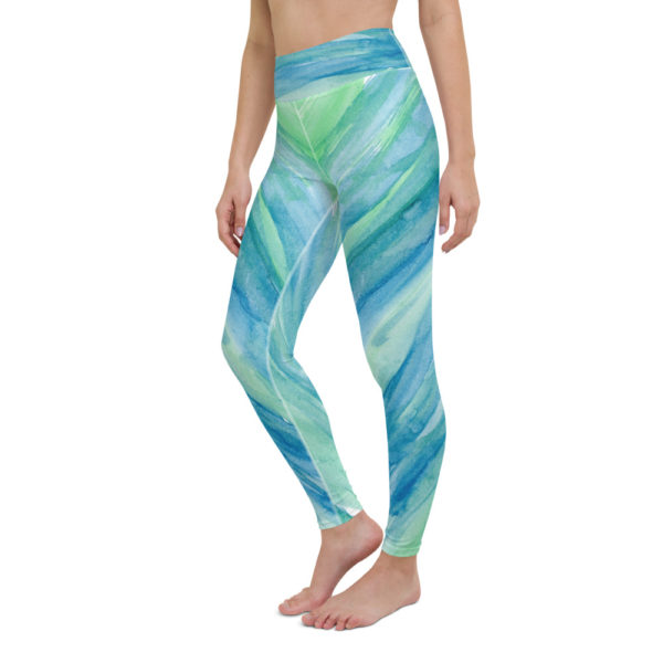 Blue & Green - Yoga Leggings - Image 3