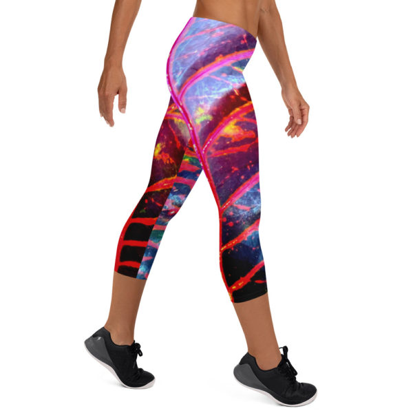 Red Tropics - Capri Leggings - Image 5