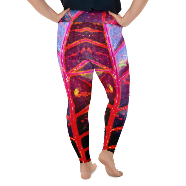 Red Tropics - All-Over Print Plus Size Leggings - Image 3