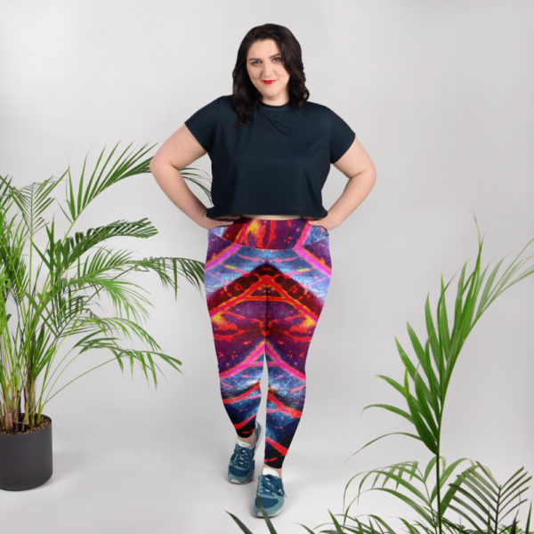 Red Tropics - All-Over Print Plus Size Leggings - Image 2
