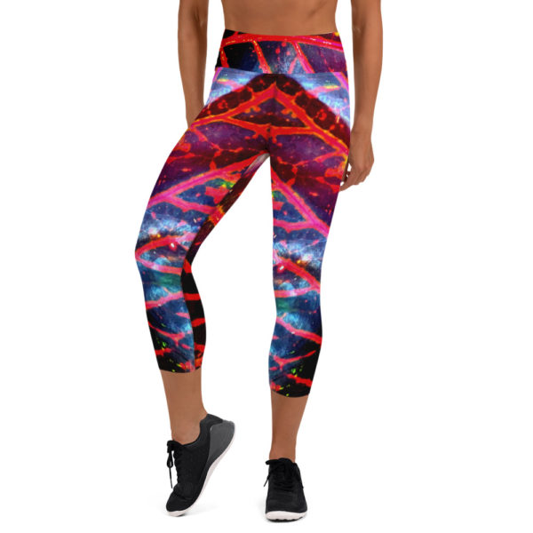 Red Tropics - Yoga Capri Leggings