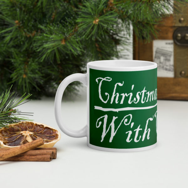 Christmas Starts With Christ Green - White glossy mug