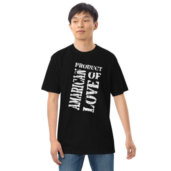 Product of American love - Men’s premium heavyweight tee - Image 5