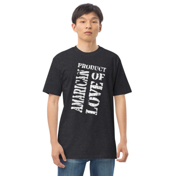 Product of American love - Men’s premium heavyweight tee - Image 6