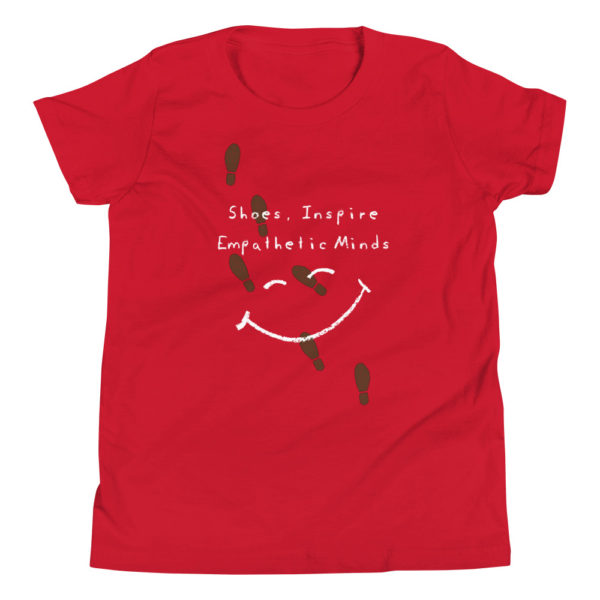 Shoes Inspire Empathetic Minds - Youth Short Sleeve T-Shirt - Image 3
